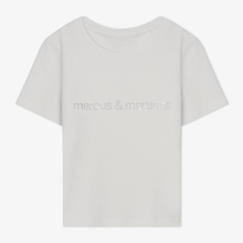 Load image into Gallery viewer, Rhinestone Cropped Tee White - Limited Drop