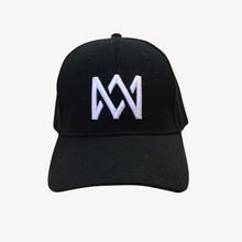 Load image into Gallery viewer, Snapback - Black with white logo
