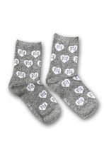 Load image into Gallery viewer, Socs - Heart Socks 2-PK - White &amp; Gray
